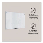 Black Glass Dry Erase Board, 48" x 36" (Actual Size: 47" x 35"), Black Surface