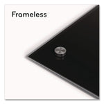 Black Glass Dry Erase Board, 48" x 36" (Actual Size: 47" x 35"), Black Surface