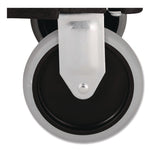 Two-Shelf Trades Cart, Plastic, 2 Shelves, 2 Drawers, 330 lb Capacity, 19.25" x 38" x 33.38", Black