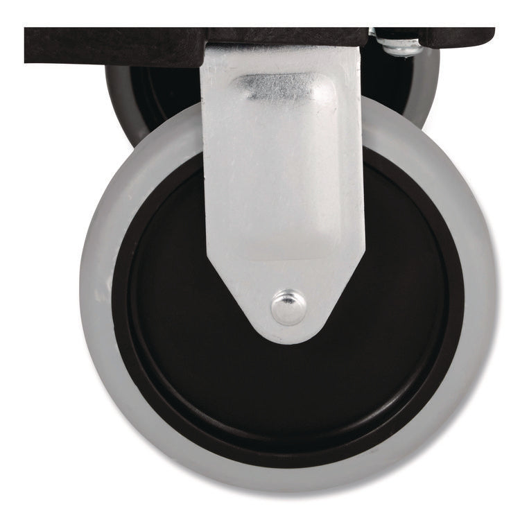 Two-Shelf Trades Cart, Plastic, 2 Shelves, 2 Drawers, 330 lb Capacity, 19.25" x 38" x 33.38", Black