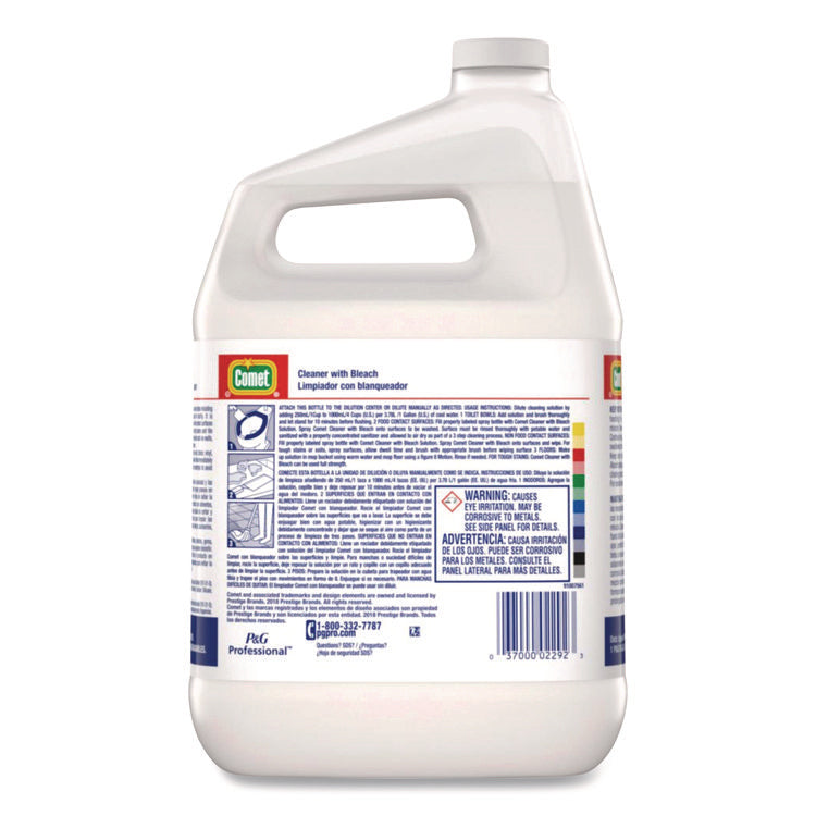 Cleaner With Bleach, Liquid, One Gallon Bottle