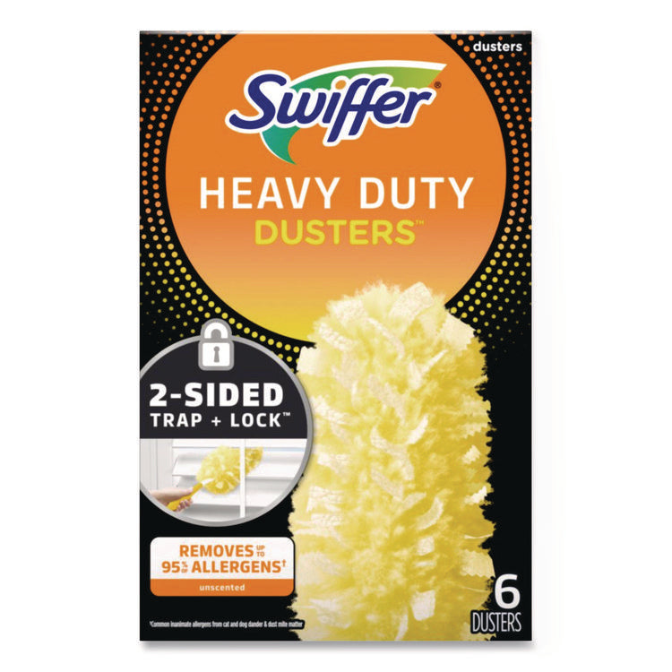 Heavy Duty Dusters Refill, Dust Lock Fiber, Yellow, 6/box