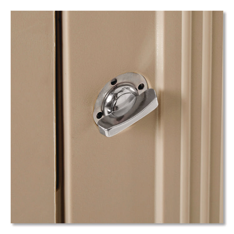 Plaza Indoor/Outdoor Waste Container, 50 gal, Plastic, Beige