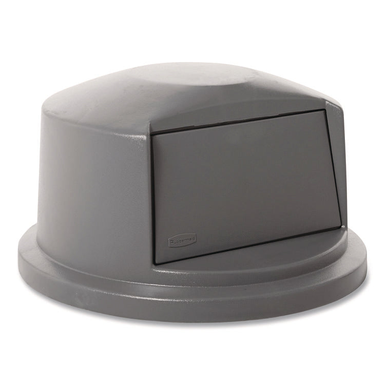 BRUTE Dome Top Swing Door Lid for 32 gal Waste Containers, 22.75" Diameter x 12.25h, Gray