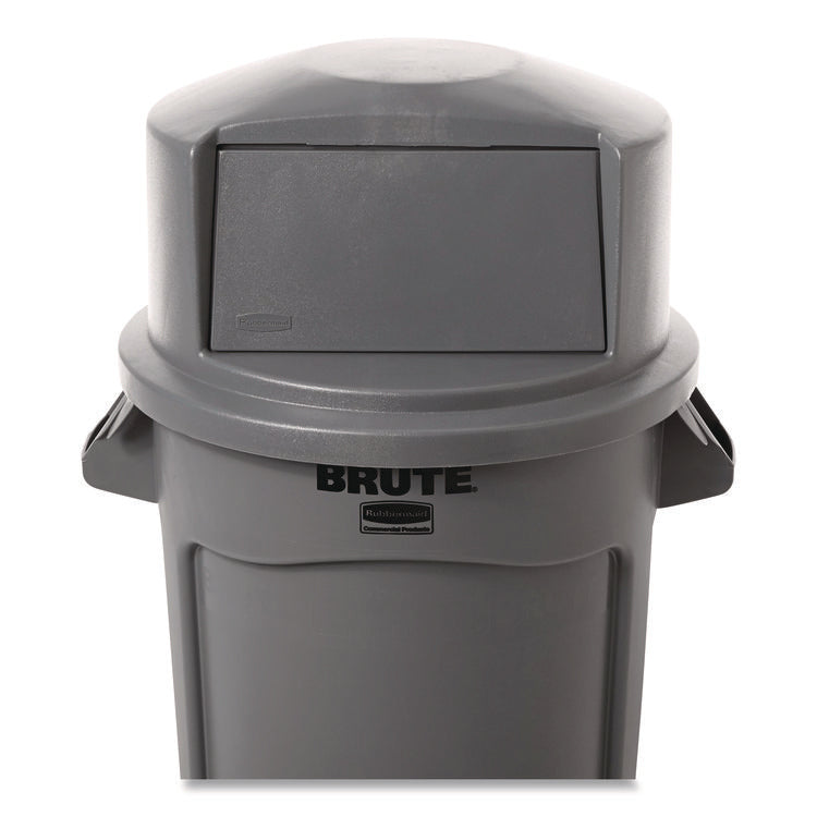 BRUTE Dome Top Swing Door Lid for 32 gal Waste Containers, 22.75" Diameter x 12.25h, Gray