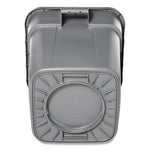 Square Brute Container, 40 gal, Polyethylene, Gray