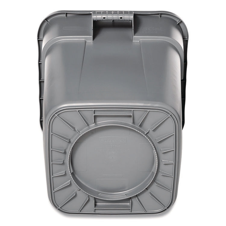 Square Brute Container, 40 gal, Polyethylene, Gray