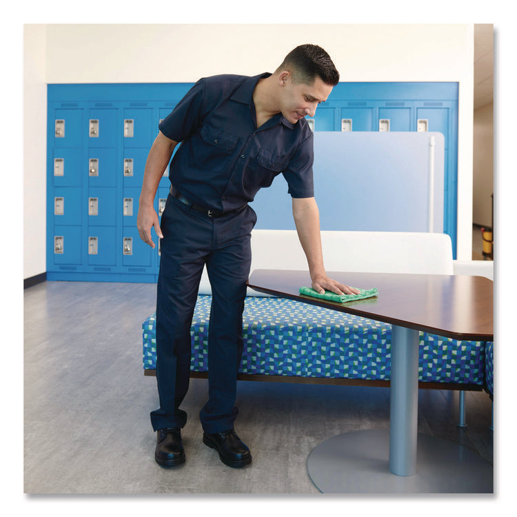 Microfiber Cleaning Cloths, 16 X 16, Green, 24/pack