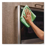 Microfiber Cleaning Cloths, 16 X 16, Green, 24/pack