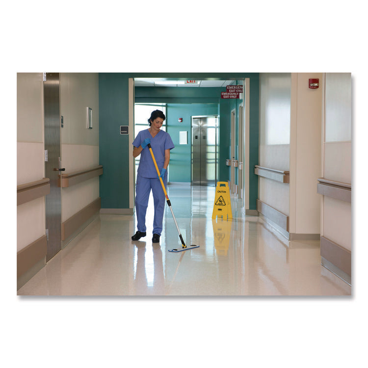 Microfiber Wet Mopping Pad, 18.5" x 5.5" x 0.5", Green, 12/Carton