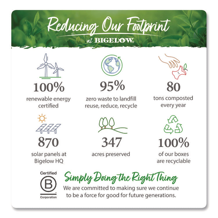 Benefits Rose and Mint Herbal Tea Bags, 0.6 oz Tea Bag, 18/Box