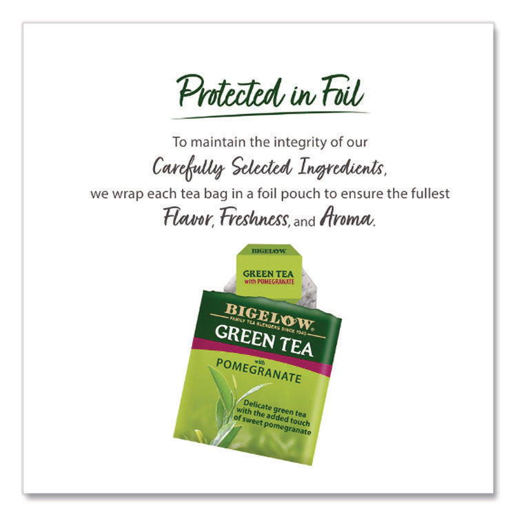 Green Tea With Pomegranate, 0.07 Oz Tea Bag, 28/box