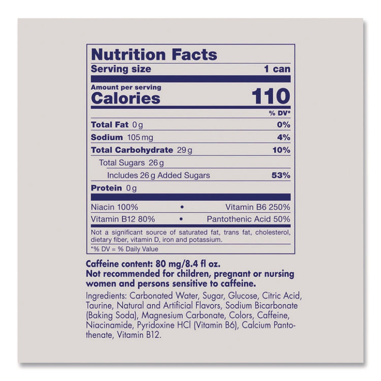 Energy Drink, Original Flavor, 8.4 Oz Can, 24/carton