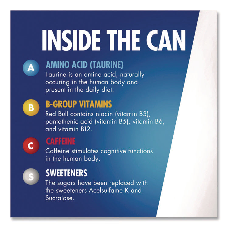 Sugar-Free Energy Drink, 12 oz Can, 24/Carton