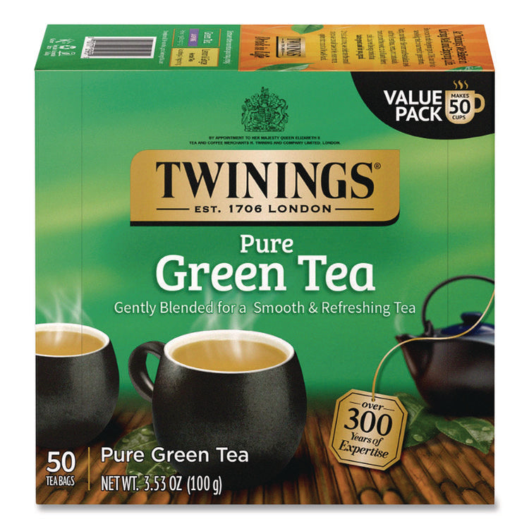 Tea Bags, Green, 3.53 oz, 50/Box
