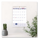 Twin-Wirebound Wall Calendar, One Month per Page, 12 x 17, White Sheets, 12-Month (Jan to Dec): 2025