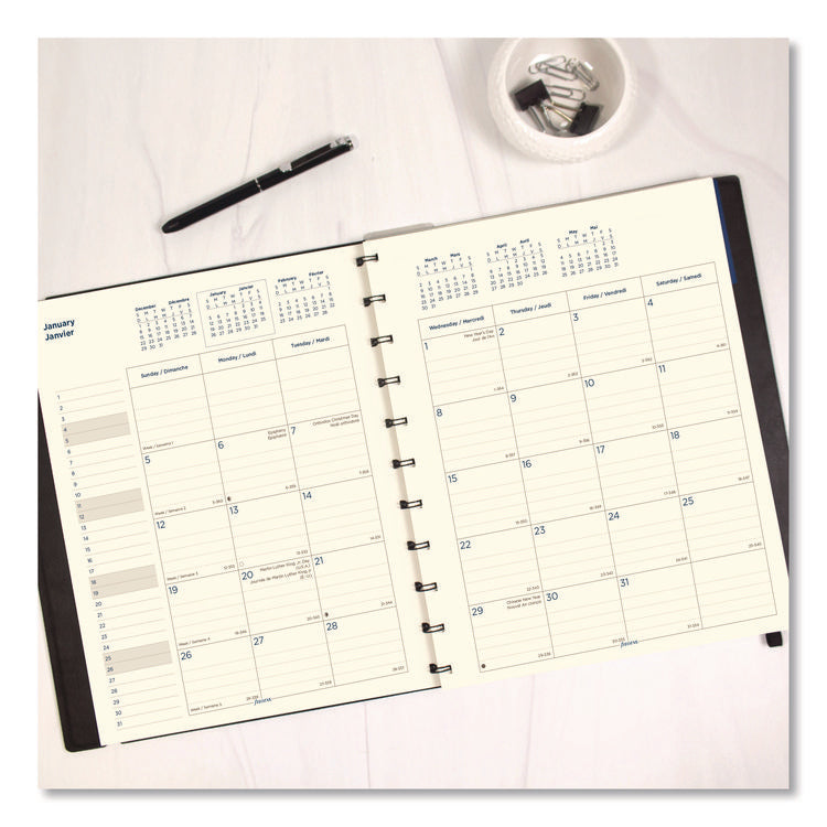 Soft Touch 17-Month Planner, 10.88 x 8.5, Black Cover, 17-Month: Aug 2024 to Dec 2025