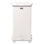 Defenders Heavy-Duty Steel Step Can, 6.5 gal, Steel, White