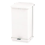 Defenders Heavy-Duty Steel Step Can, 6.5 gal, Steel, White