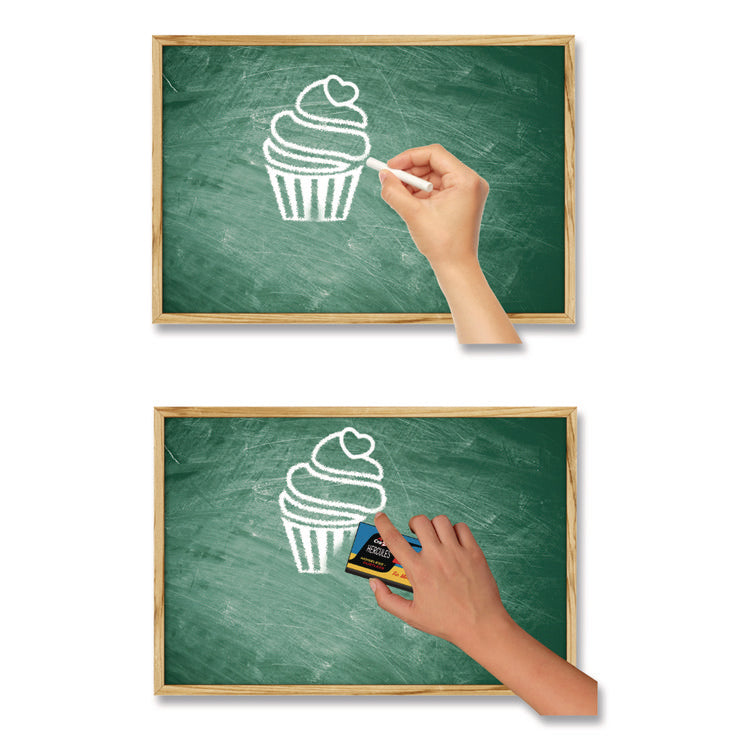 Chalk and Eraser Set, (12) White/(12) Assorted