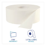JRT Bath Tissue, Jumbo, Septic Safe, 2-Ply, White, 3.3" x 1,000 ft, 12 Rolls/Carton