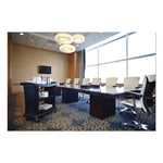 Executive Service Cart, Plastic, 3 Shelves, 300 lb Capacity, 20.33" x 38.9" x 38.9", Black