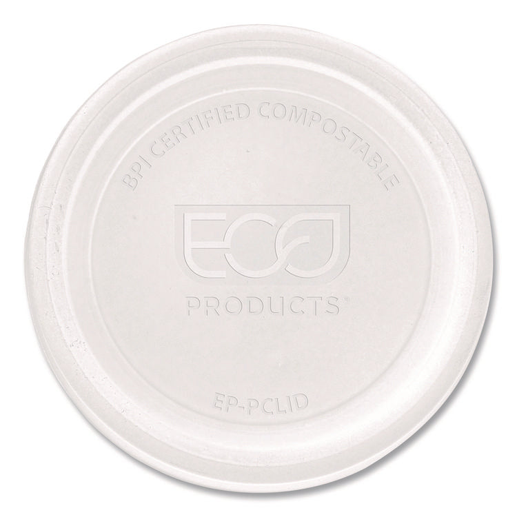Compostable Clear PLA Plastic Portion Cup Lids, Fits 2 oz to 4 oz Portion Cups, Clear, 2,000/Carton