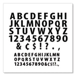 Poster and Bulletin Board Vinyl Letters and Numbers, 1" Tall Letters, 2" Tall Numbers, Black Characters, 250/Pack