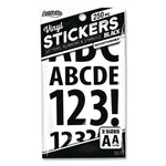 Poster and Bulletin Board Vinyl Letters and Numbers, 1" Tall Letters, 2" Tall Numbers, Black Characters, 250/Pack