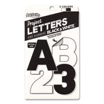 Black and White Poster Letters and Numbers, 10" Tall, Assorted Character Colors, 310/Pack