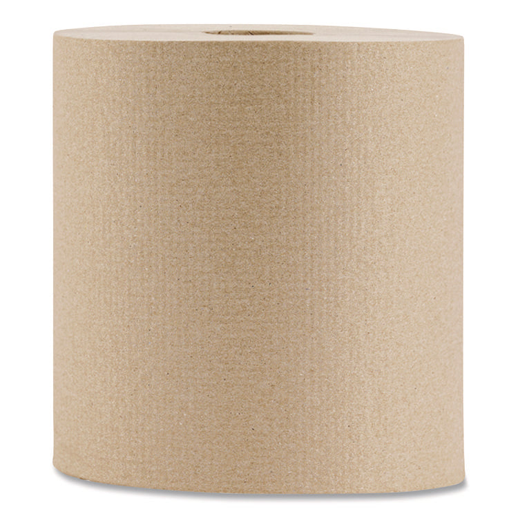 Hardwound Towel, 1-Ply, Brown, 800 ft, 6 Rolls/Carton