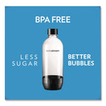Carbonating Bottle Twin Pack, Plastic, 33 Oz, Clear/black