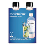 Carbonating Bottle Twin Pack, Plastic, 33 Oz, Clear/black