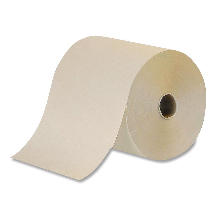 Hardwound Towel, 1-Ply, Brown, 800 ft, 6 Rolls/Carton
