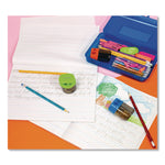 Dual Blades Sharpener with Round Receptacle, Two-Hole, 2.25 x 1.6, Randomly Assorted Colors