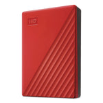 My Passport External Hard Drive, 4 Tb, Usb 3.2, Red