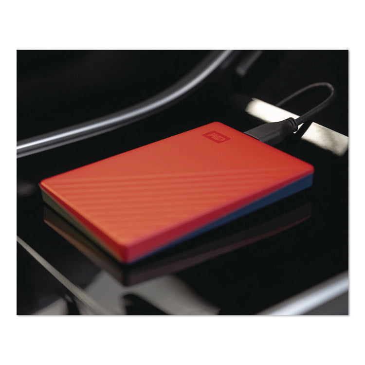 My Passport External Hard Drive, 4 Tb, Usb 3.2, Red