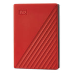My Passport External Hard Drive, 4 Tb, Usb 3.2, Red