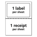 Shipping Labels With Paper Receipt Bulk Pack, Inkjet/laser Printers, 5.06 X 7.63, White, 100/box