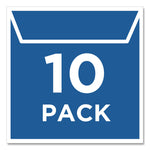 Self-Adhesive Media Pockets, 1 Disc Capacity, Clear, 10/Pack