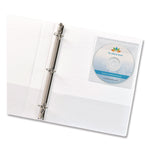 Self-Adhesive Media Pockets, 1 Disc Capacity, Clear, 10/Pack