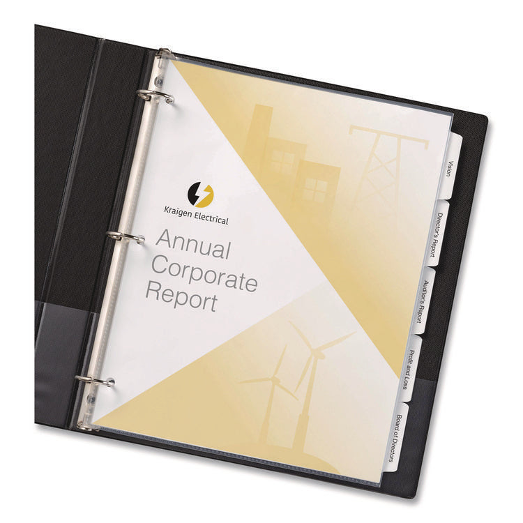 Page Size Heavyweight Three-Hole Punched Sheet Protector, Top Load 8.5 x 11 Insert, Nonglare Clear Front, 50/Box