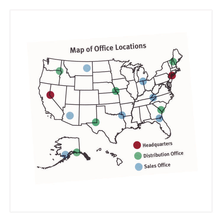 Handwrite-Only Self-Adhesive "See Through" Removable Round Color Dots, 0.25" dia, Assorted, 216/Sheet, 4 Sheets/Pack, (5796)