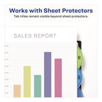 Insertable Style Edge Tab Plastic 1-Pocket Dividers, 5-Tab, 11.25 x 9.25, Translucent, 1 Set