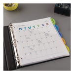 Insertable Style Edge Tab Plastic 1-Pocket Dividers, 5-Tab, 11.25 x 9.25, Translucent, 1 Set