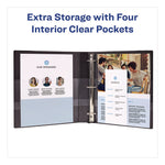 Touchguard Protection Heavy-Duty View Binders With Slant Rings, 3 Rings, 1" Capacity, 11 X 8.5, White