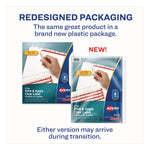 Print and Apply Index Maker Clear Label Dividers, Copiers, 8-Tab, 11 x 8.5, White, 5 Sets