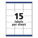 Permanent Id Labels W/ Sure Feed Technology, Inkjet/laser Printers, 2 X 2.63, White, 15/sheet, 15 Sheets/pack