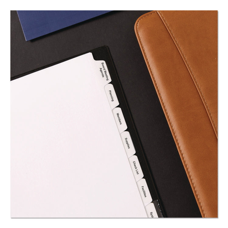 Print and Apply Index Maker Clear Label Dividers, Copiers, 8-Tab, 11 x 8.5, White, 5 Sets