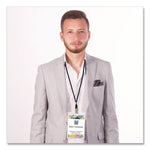 Lanyard-Style Badge Holder W/laser/inkjet Inserts, Top Load, 4.25 X 6, We, 25/pk